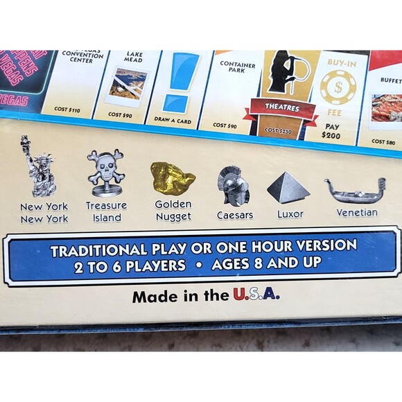 NEW SEALED LAS VEGASOPOLY VEGAS BOARD GAME GREAT FOR ANY COLLECTION - Picture 5 of 6